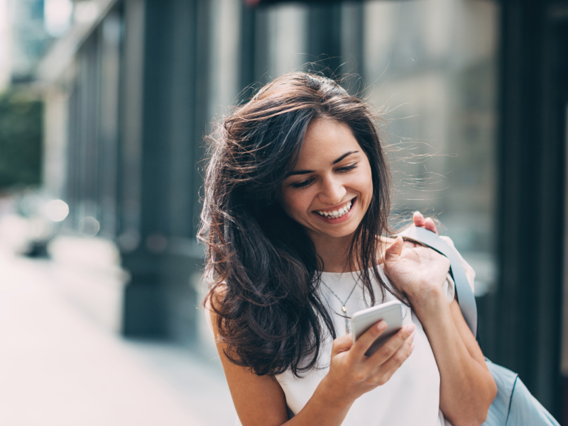 Woman on phone